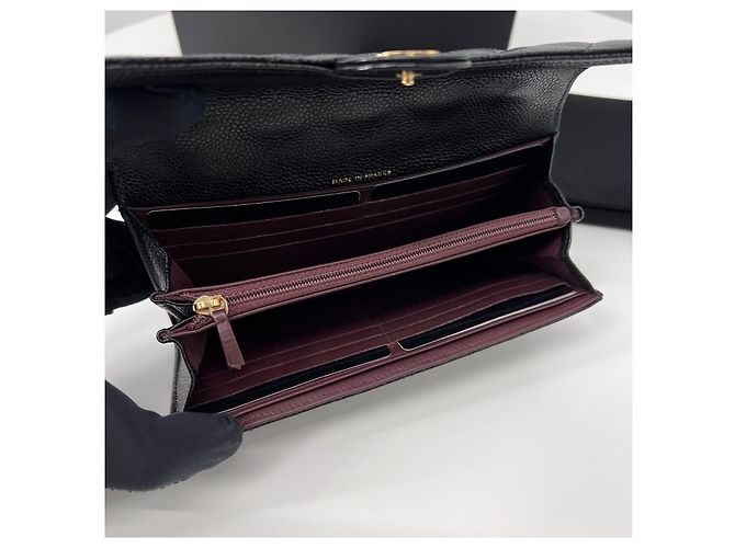 Chanel Classic Flap Long Wallet Caviar Schwarz - Ansicht 8