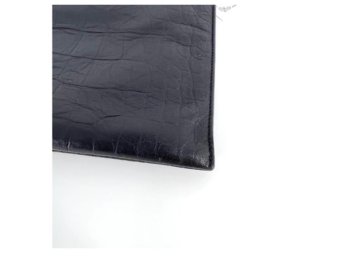 Saint Laurent Clutch in pelle Monogram Nero - vista 7