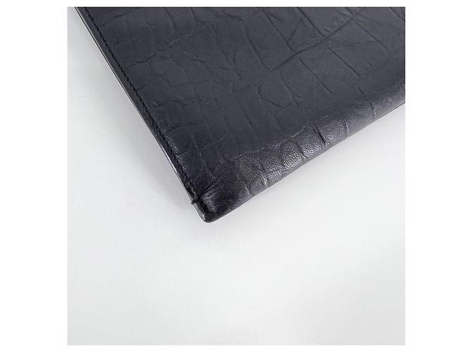 Saint Laurent Clutch in pelle Monogram Nero - vista 8