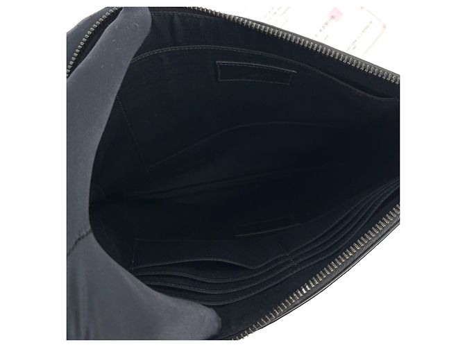 Saint Laurent Clutch in pelle Monogram Nero - vista 9