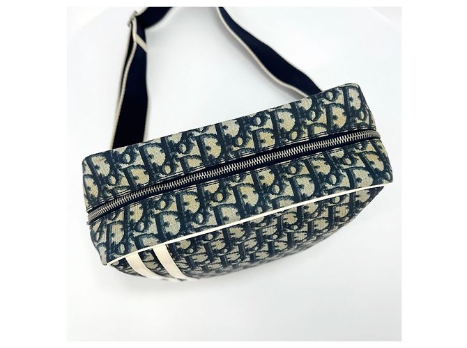 Dior Borsa a tracolla Oblique PVC Troiter Blu - vista 6