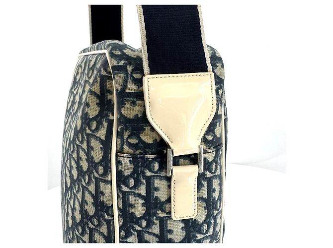 Dior Borsa a tracolla Oblique PVC Troiter Blu - vista 7