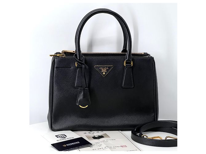 Prada Borsa Tote Saffiano Lux Borsa a Spalla Nero - vista 3