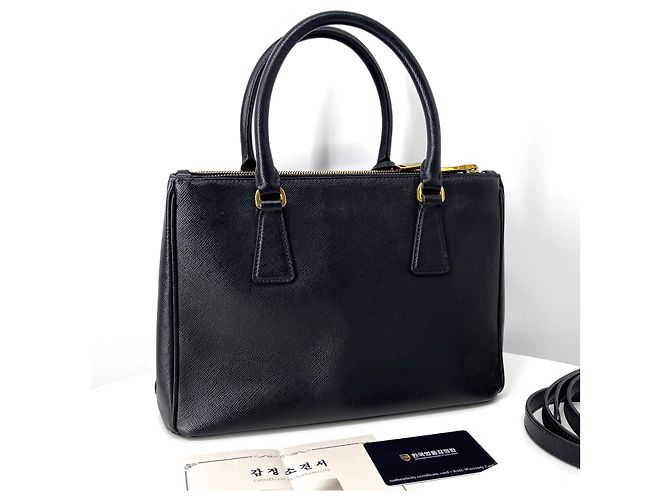 Prada Borsa Tote Saffiano Lux Borsa a Spalla Nero - vista 4