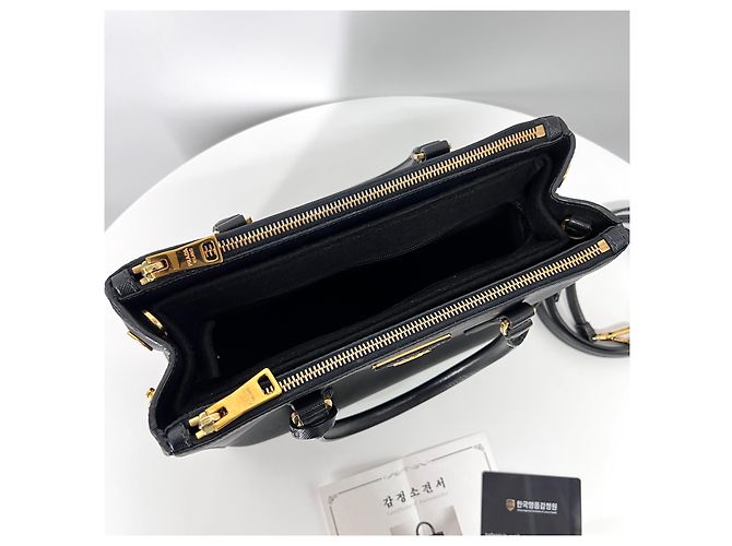 Prada Borsa Tote Saffiano Lux Borsa a Spalla Nero - vista 6