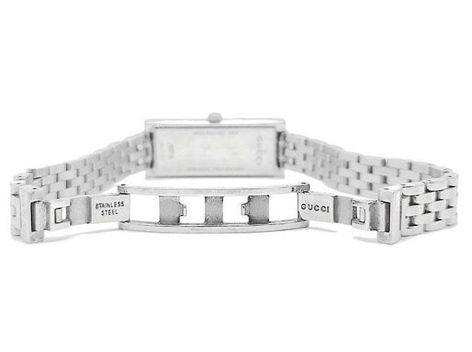 Gucci Stahluhr mit Diamantfassung Silber - Ansicht 4