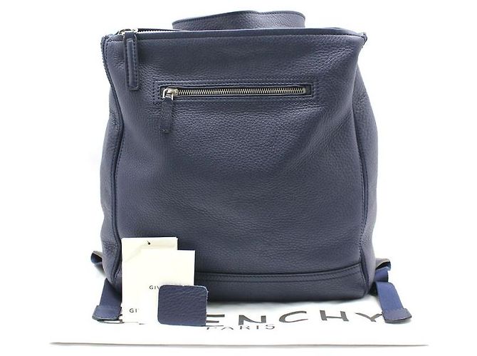 Givenchy Navy Calf Leather Pandora Backpack Blue - view 2