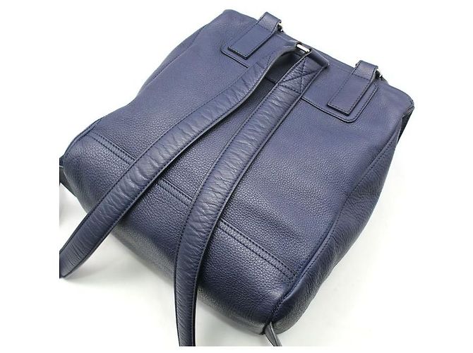 Givenchy Navy Calf Leather Pandora Backpack Blue - view 4