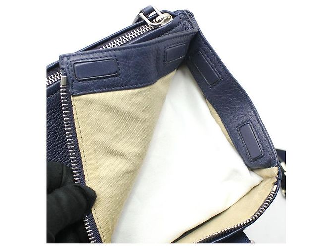 Givenchy Navy Calf Leather Pandora Backpack Blue - view 7