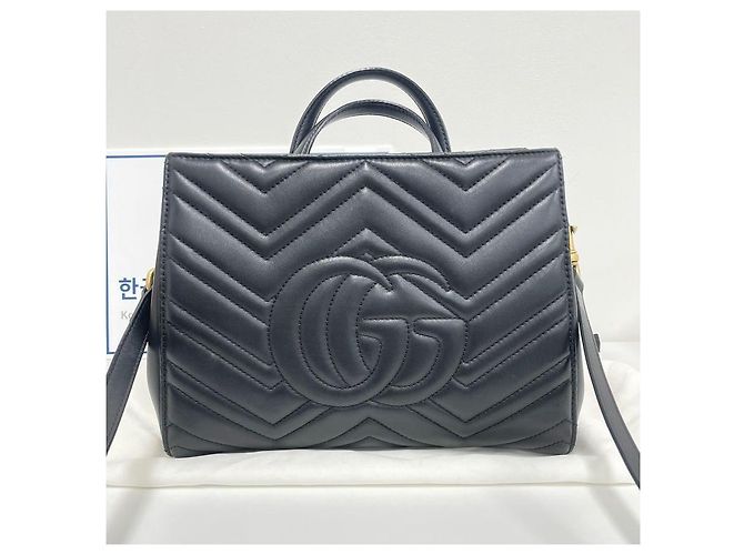Gucci Tote e borsa a tracolla Marmont Matelassé Nero - vista 7
