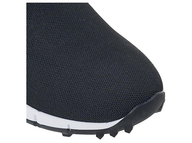 Jimmy Choo Sneaker slip-on in maglia BQT BLACK WHITE da donna Nero - vista 9