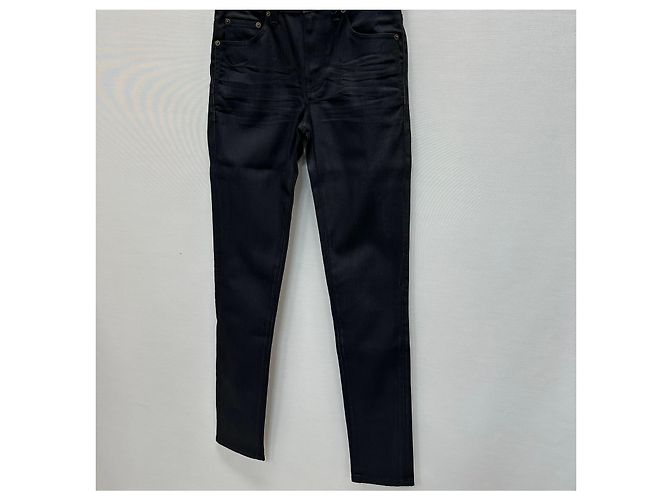 Saint Laurent Jeans skinny de denim negro usados - vista 4