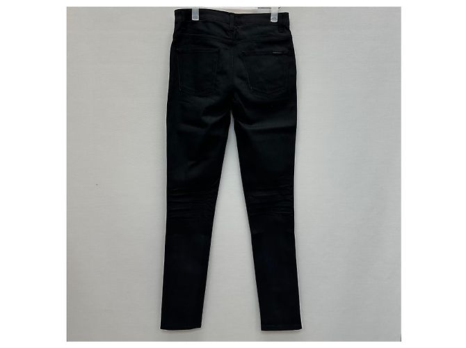 Saint Laurent Jeans skinny de denim negro usados - vista 5