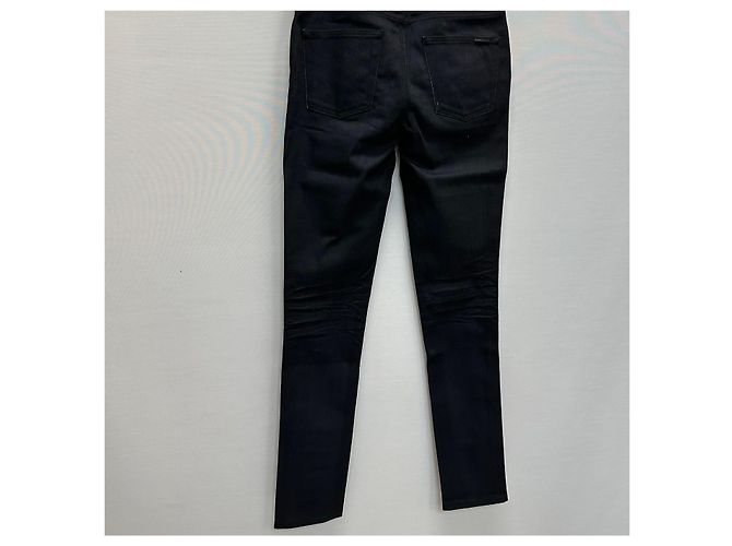 Saint Laurent Jeans skinny de denim negro usados - vista 6
