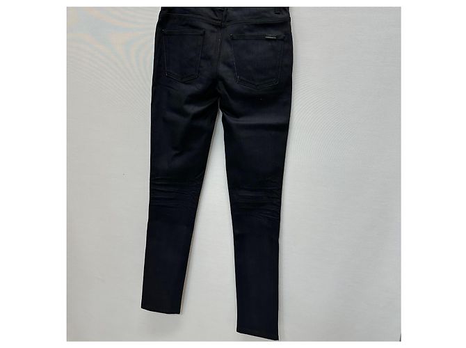 Saint Laurent Jeans skinny de denim negro usados - vista 7