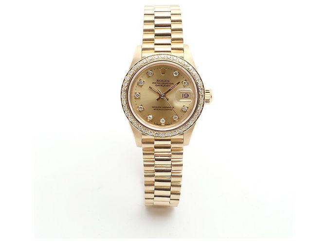 Rolex Reloj Datejust para mujer en oro con bisel engastado Dorado - vista 15