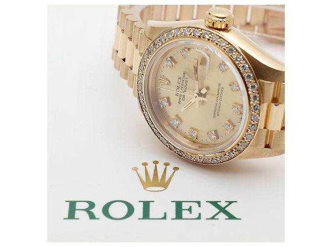 Rolex Reloj Datejust para mujer en oro con bisel engastado Dorado - vista 23