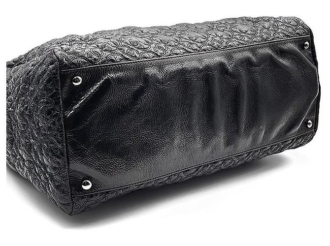 Chanel Borsa a tracolla Camellia in vernice con catena Nero - vista 6