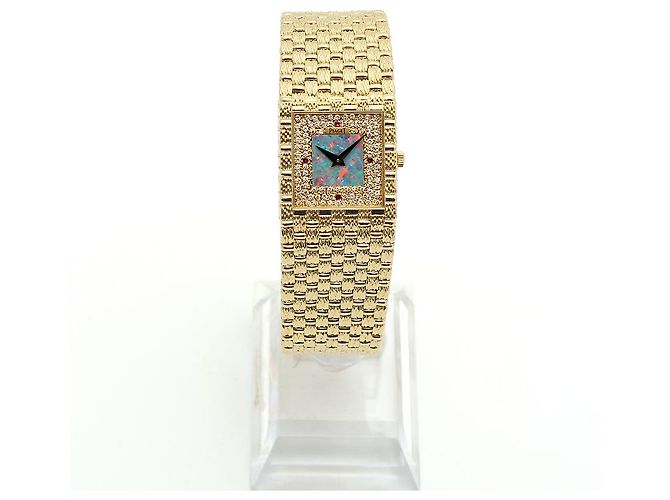 Piaget Orologio al quarzo da uomo in oro con quadrante in opale e cornice di diamanti Giallo - vista 3