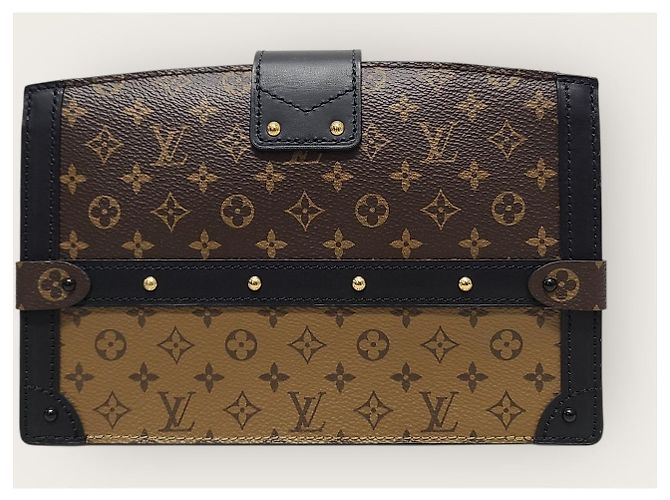 Louis Vuitton Borsa a Spalla Monogram Petite Malle Trunk Marrone - vista 6