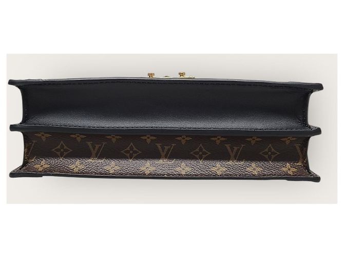 Louis Vuitton Borsa a Spalla Monogram Petite Malle Trunk Marrone - vista 7