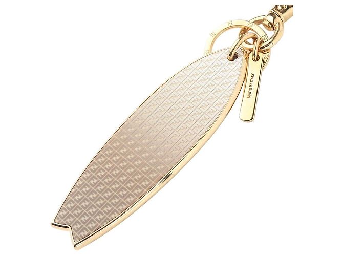 Fendi Portachiavi Charm FF Gold Surfboard D'oro - vista 2
