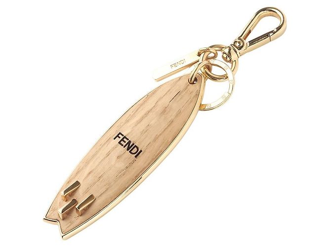 Fendi Portachiavi Charm FF Gold Surfboard D'oro - vista 3