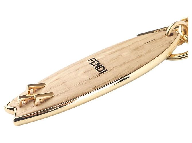 Fendi Portachiavi Charm FF Gold Surfboard D'oro - vista 4
