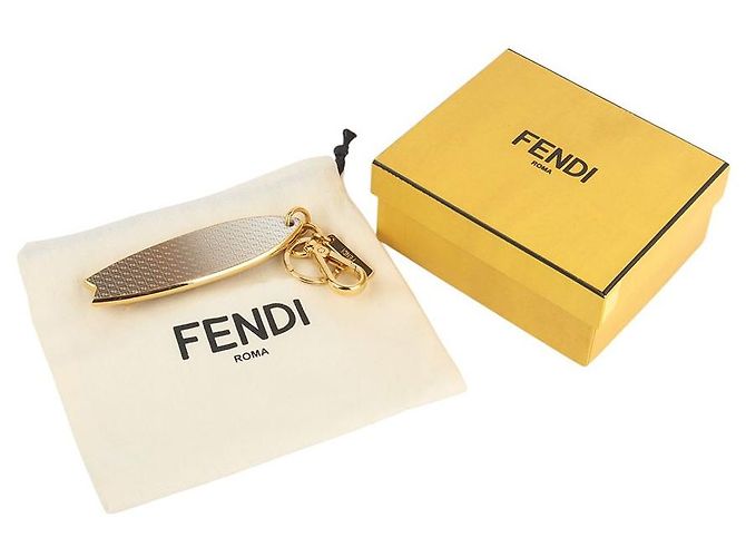 Fendi Portachiavi Charm FF Gold Surfboard D'oro - vista 6
