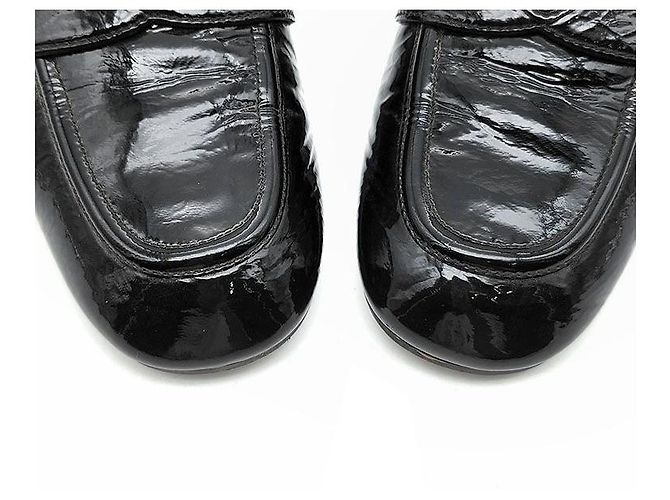 Prada Mocassini in nappa vernice Nero - vista 4