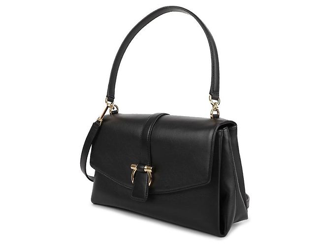 Salvatore Ferragamo Borsa a tracolla con patta frontale Nero - vista 4