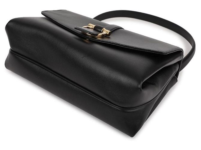 Salvatore Ferragamo Borsa a tracolla con patta frontale Nero - vista 6