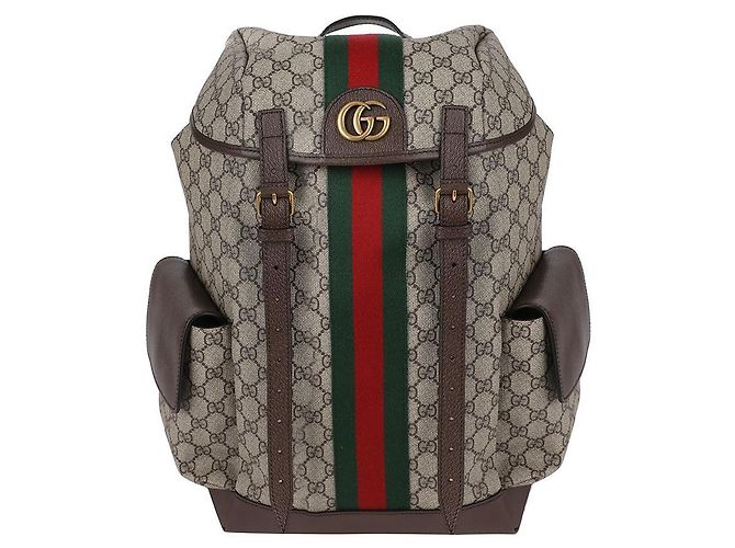 Gucci Zaino GG Medium Marrone - vista 3