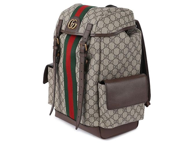 Gucci Zaino GG Medium Marrone - vista 4