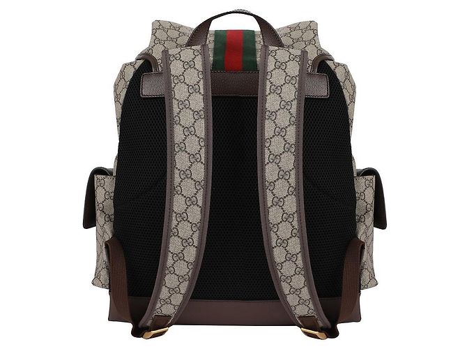 Gucci Zaino GG Medium Marrone - vista 5