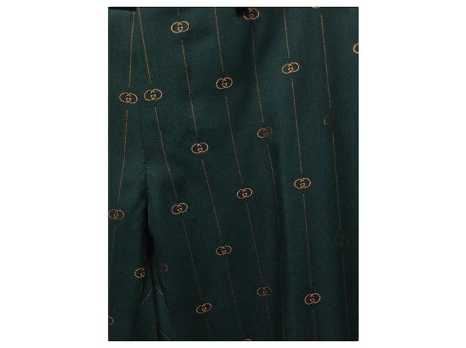 Gucci Grünes DIY Multi GG Logo Jacquard Anzug-Set - Ansicht 7