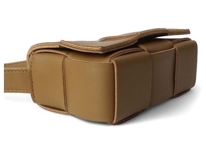 Bottega Veneta Borsa Intrecciato Mini Candy Cassette Marrone - vista 5