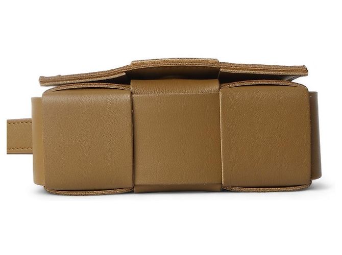 Bottega Veneta Borsa Intrecciato Mini Candy Cassette Marrone - vista 6