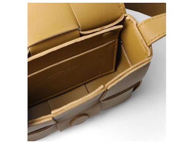 Bottega Veneta Borsa Intrecciato Mini Candy Cassette Marrone - vista 7