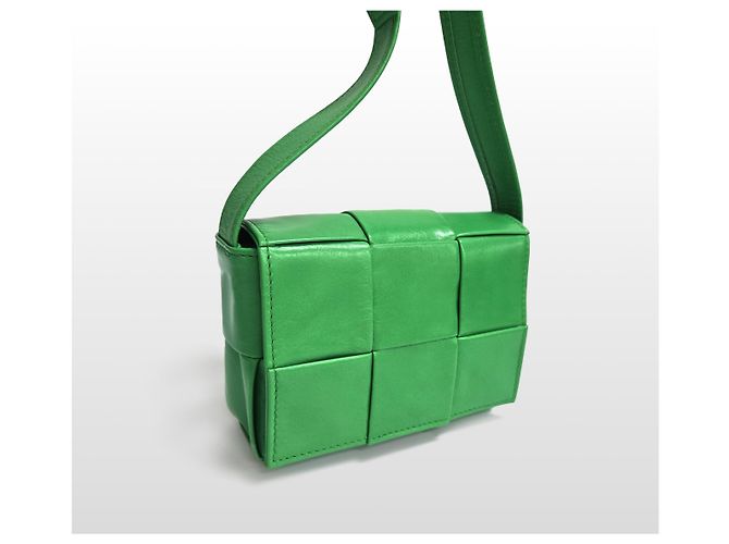 Bottega Veneta Borsa a tracolla Intrecciato Candy Cassette Verde - vista 12