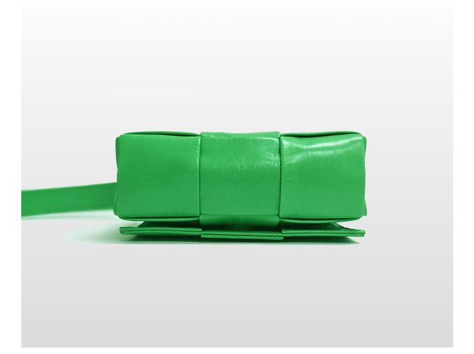 Bottega Veneta Borsa a tracolla Intrecciato Candy Cassette Verde - vista 13