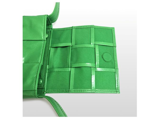 Bottega Veneta Borsa a tracolla Intrecciato Candy Cassette Verde - vista 14