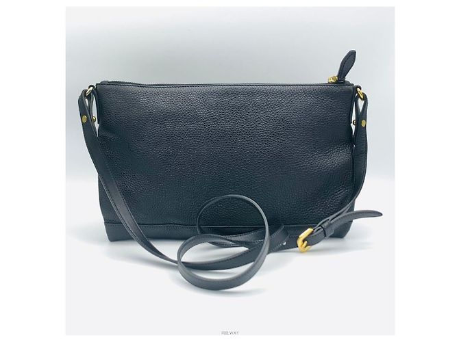 Prada Borsa a tracolla Vitello Daino Nero - vista 2
