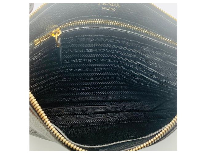 Prada Borsa a tracolla Vitello Daino Nero - vista 5
