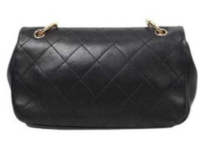 Chanel Borsa a tracolla CC Flap in agnello trapuntato nero - vista 3