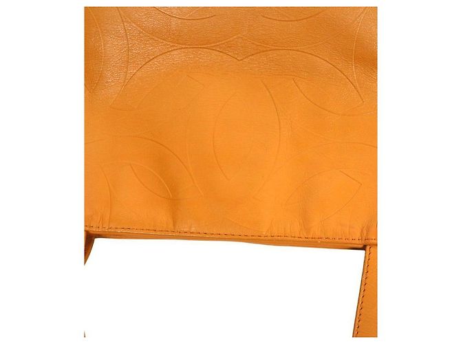Chanel Borsa a tracolla con logo CC in rilievo Marrone - vista 11