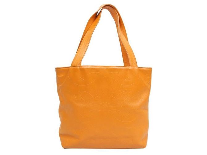 Chanel Borsa a tracolla con logo CC in rilievo Marrone - vista 3