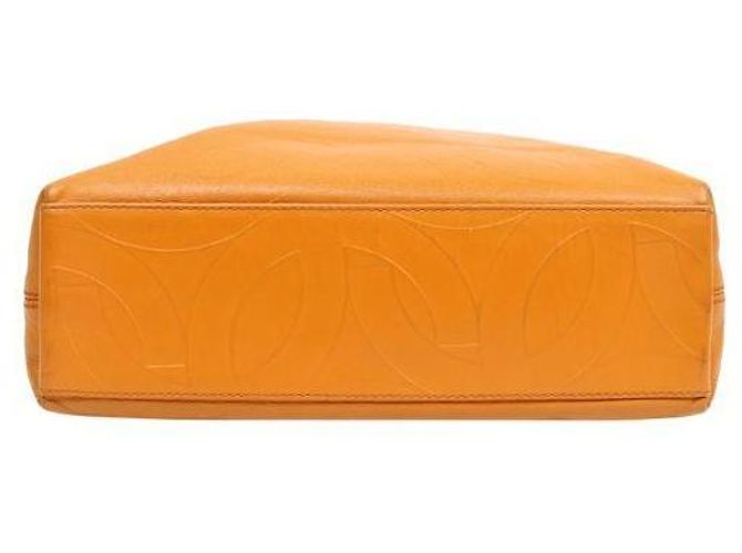 Chanel Borsa a tracolla con logo CC in rilievo Marrone - vista 4