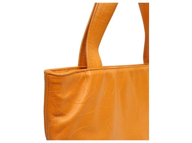 Chanel Borsa a tracolla con logo CC in rilievo Marrone - vista 8