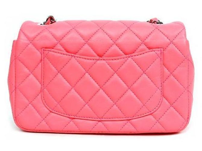 Chanel Nuova mini borsa a tracolla rosa neon - vista 3